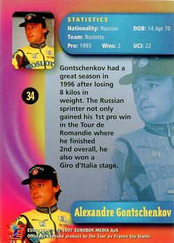 1997 Eurostar Tour de France #34 Alexandre Gontschenkov Back